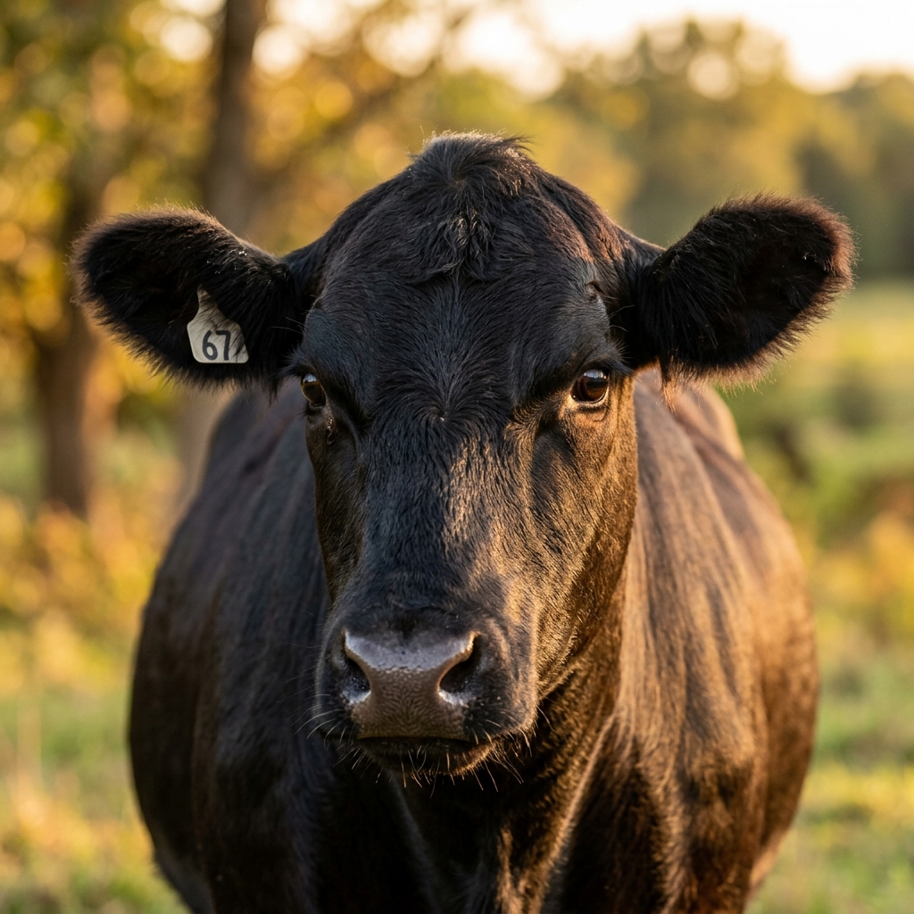Black Steer Close-up